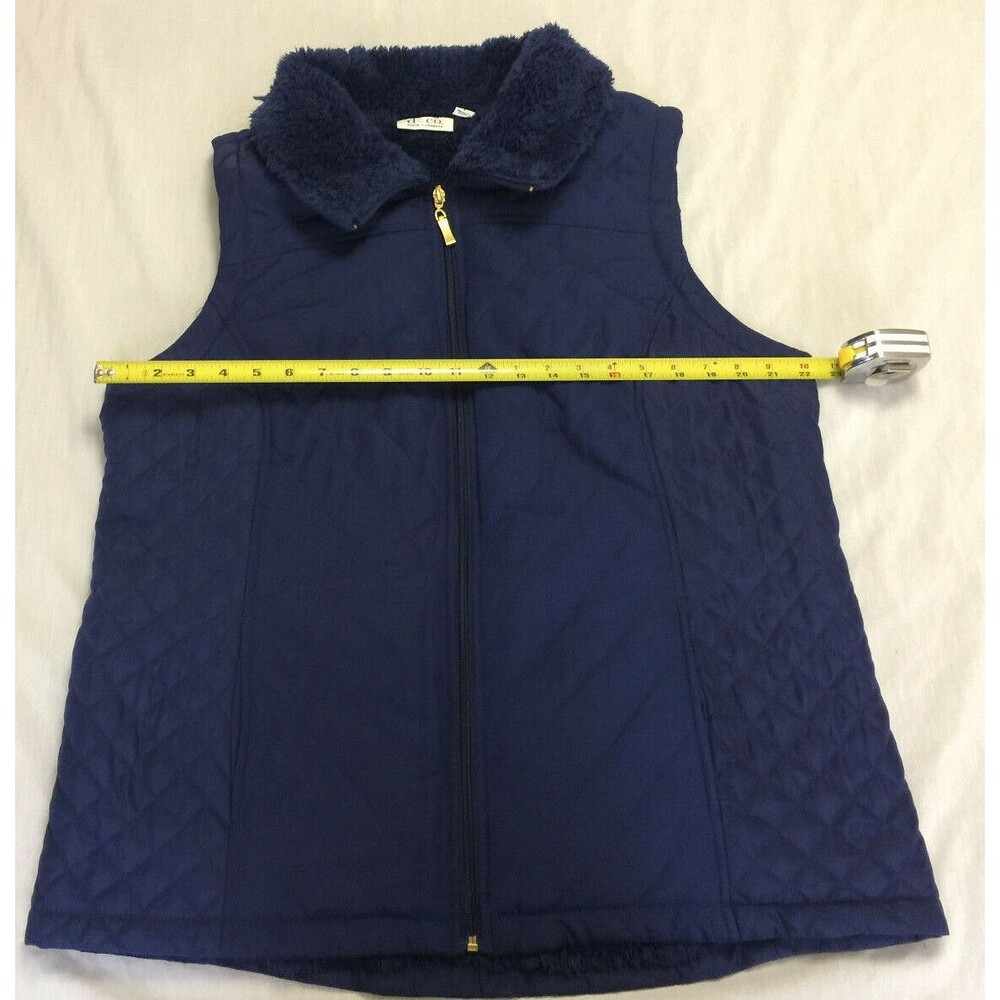 DENIM CO WOMENS VEST SIZE L LINED